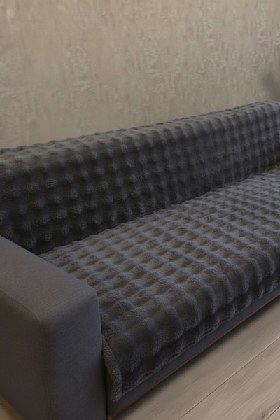 DECORA CASA HOME COLLECTİON غطاء أريكة من القطيفة غير قابل للانزلاق، غطاء أري...