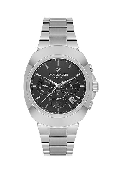 Daniel Klein ساعة رجالية حصرية من الفولاذ المقاوم للصدأ باللون الفضي DK.1.142...