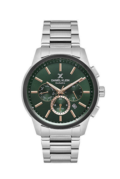Daniel Klein ساعة رجالية حصرية من الفولاذ المقاوم للصدأ باللون الفضي DK.1.142...