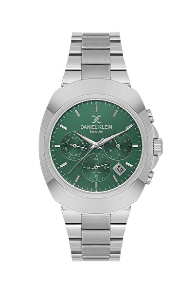 Daniel Klein ساعة رجالية حصرية من الفولاذ المقاوم للصدأ باللون الفضي DK.1.142...