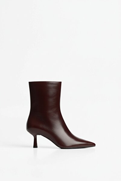 Cochines Γυναικείες μπότες Bitter Brown, κοντές μπότες με χαμηλό τακούνι, δερ...