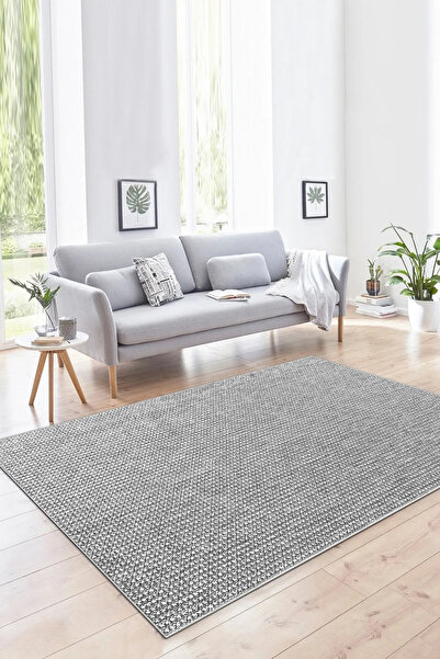 MNC Salon Halısı Geometrik İskandinav Eskitmeli Dijital Baskı Yıkanabilir Kay...