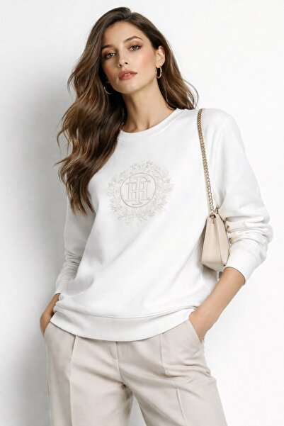 Tommy Hilfiger REGULAR FIT NAKIŞLI KADDIN SWEATSHİRT