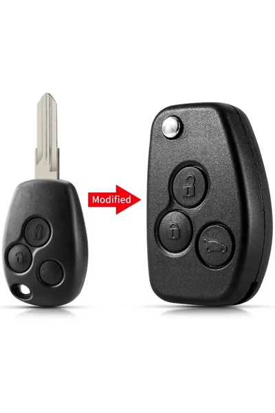 TECHSTAR Carcasă cheie auto, transformatoare tip cuțit, cu 3 butoane și lamă ...