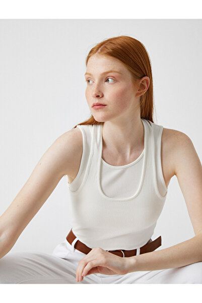 Koton Γυναικείο υπόλευκο εσώρουχο 1YAL38031OK