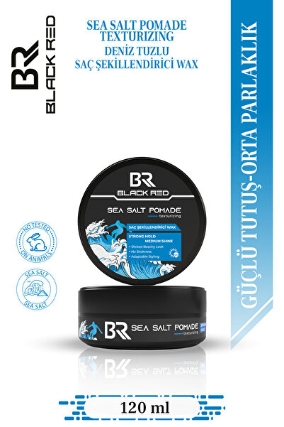 Black Red Wax Saç Şekillendirici Wax Sea Salt Pomade Deniz Tuzlu Wax Güçlü Tu...