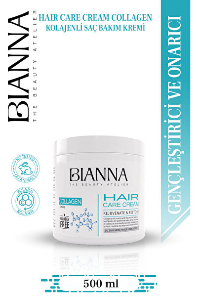 Bianna Saç Kremi Collagen Canlandıran ve Güneşten Koruyan Saç Bakım Kremi - 5...
