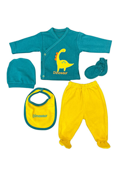 The-kid.co طقم حديثي الولادة من 5 قطع بتصميم ديناصور صغير
