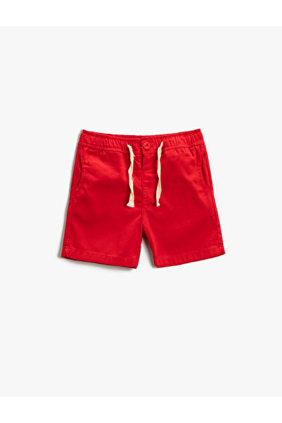 Koton Basic Shorts with Elastic Waist, Above Knee Cotton