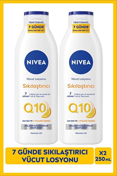 NIVEA Q10 7 Günde Sıkılaştırıcı Vücut Bakım Losyonu 250ml, C Vitamini, Nemlen...