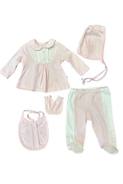 The-kid.co طقم مواليد وردي فاتح