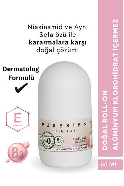 purebien skin lab Doğal Roll On Deodorant Kadın–Beyazlatıcı Etki, Ter Kokusu ...