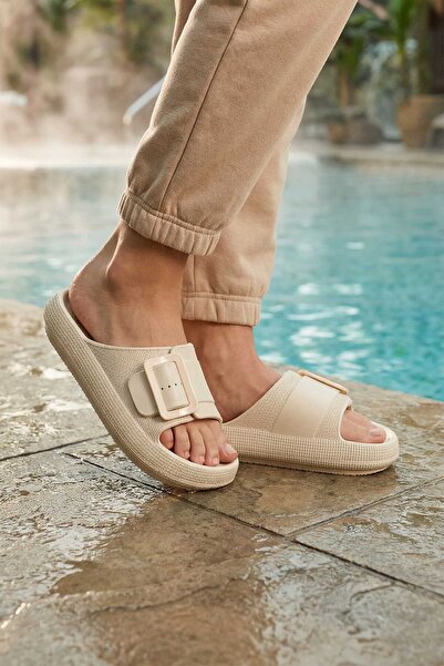 GEZER Damskie letnie klapki z regulowaną klamrą Eva Łazienka Ogród Basen Plaża