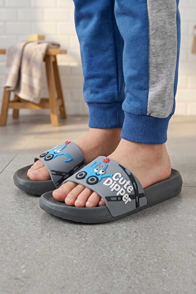 GEZER Boy's Summer Pu Home Bathroom Garden Beach Pool Daily Slippers