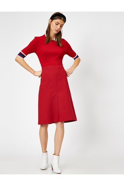 Koton تنورة شق مع حزام