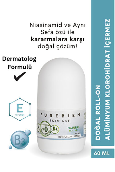 purebien skin lab Doğal Roll On Deodorant Erkek–Beyazlatıcı Etki, Ter Kokusu ...