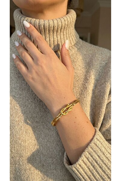 FerizZ Altın Kaplama İmitasyon Başak Ajda Aşk Düğümü Bilezik BLZ-3113