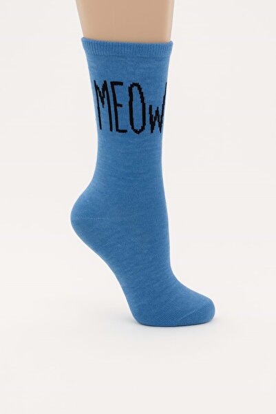 s.t. sebat tekstil MEOW Момичешки чорапи до коляното, сини