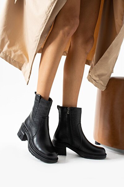 Golder Cizme cu toc din piele naturală de damă DND3145