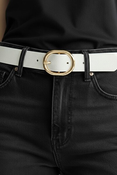 Kemerix Curea de damă cu cataramă din aur alb