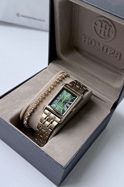 Homies ساعة يد نسائية - مع علبة هدايا أصلية وسوار. هوم 7850812