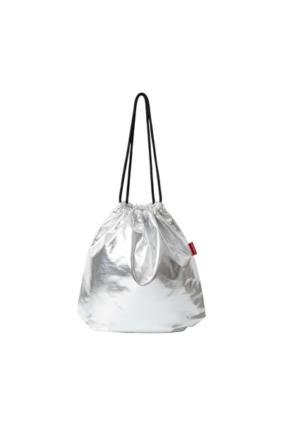 Baghashtag حقيبة ظهر رمادية فضية لامعة