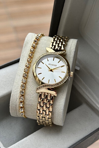 Homies Women's Watch+Bracelet Original 2 Years Warranty Gift Box Waterproof.