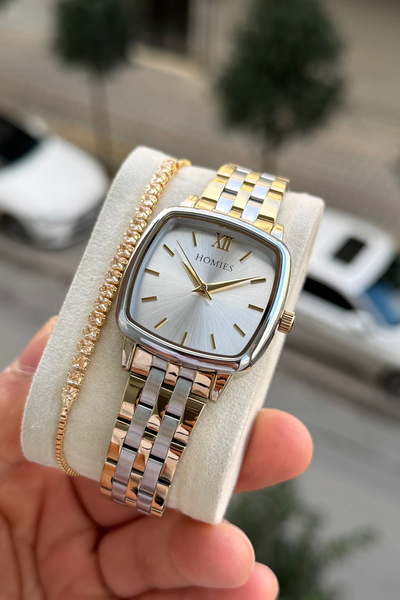 Homies Women's Wrist Watch Original Gift Box and Bracelet Gift - Hm 23581604 S01