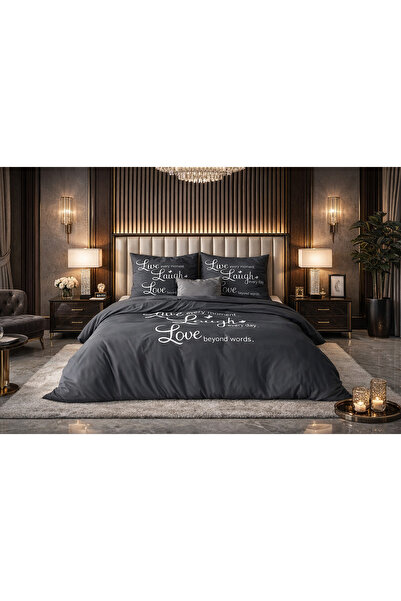 Sleeptime Bed linen, Essentials Live Laugh and Love, for 2 people, Microfiber...