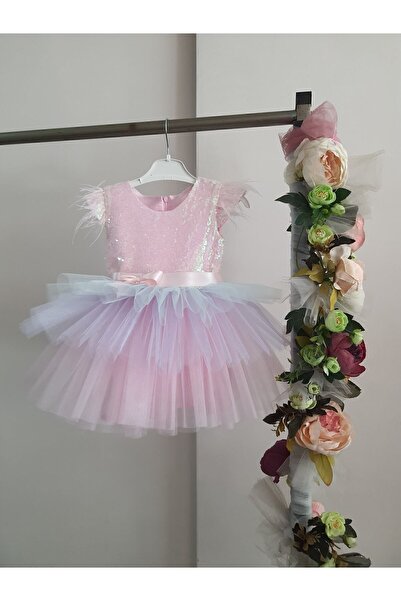 Kidstore Kız Çocuk Barbie Pembe Elbise