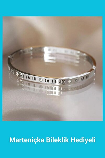 Roman Numeral Unblurred Cuff Bracelet | Silver | Mother's Day Gift | Women