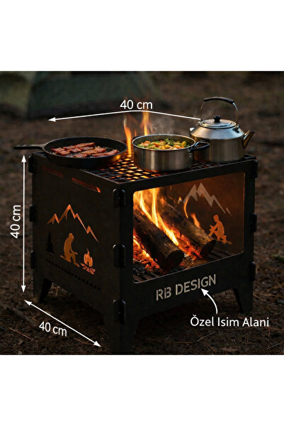KAMPÇILIK KAMP ATEŞ SOBASI ( İSME ÖZEL) ÇANTASI İLE BİRLİKTE