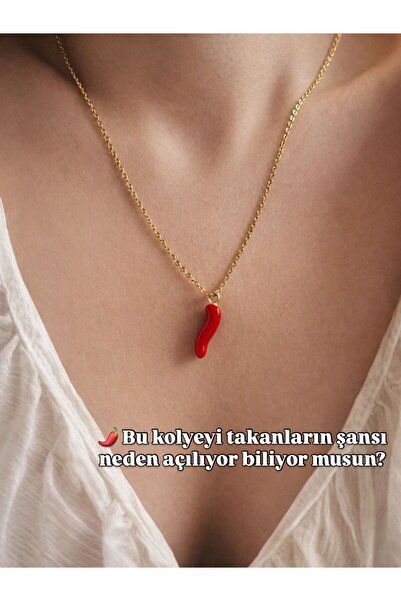 sirius jewelry 316L Çelik | Biber Kolye ( Corno Şans Boynuzu )