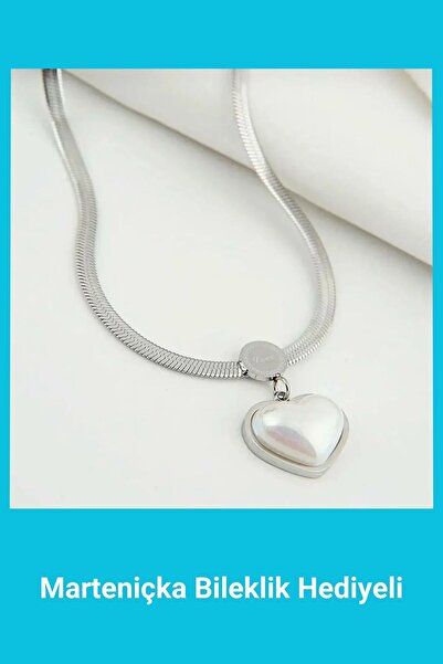 Venice Pearl Heart Necklace Italian Chain | Mother's Day Gift | Women