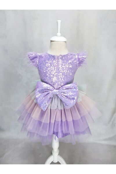 Kidstore Rochie de unicorn cu paiete liliac pentru fete