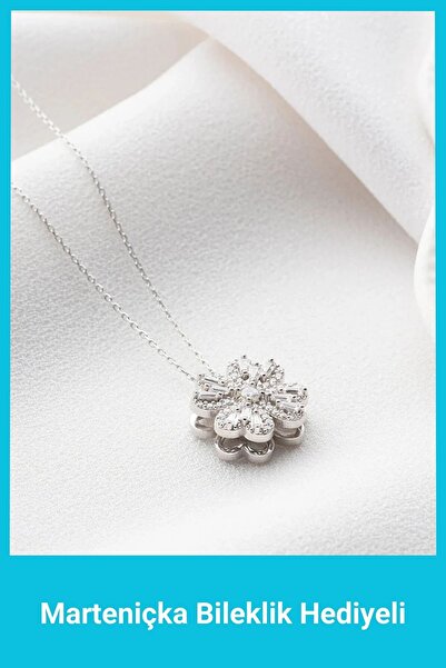 SeyCey.co Dönen Yonca Kolye | 14 Şubat Sevgililer Günü Hediyesi | Kadın