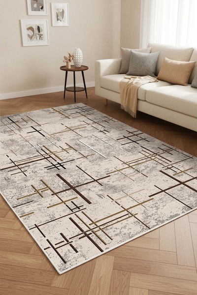 West Home Dijital Baskı Yıkanabilir Kaymaz Taban Salon Halısı Mutfak Halısı Yolluk