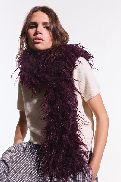 Bershka Uzun suni kürk şal