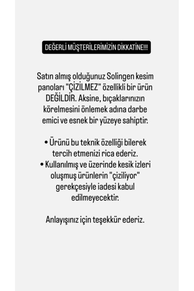 Solingen 2' li Paslanmaz Çelik Kesim Panosu , Levhası - Çelik Kesme Tahtası