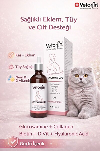 Vetorjin Scottish Kedilere Özel Deri Tüy Eklem Bağışıklık Bağırsak Sağlığı De...