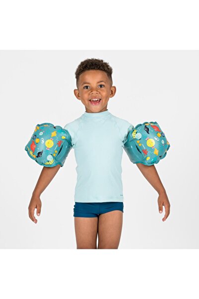 Decathlon Nabaiji Çocuk Kolluk Kemer - 15/30 Kg - Mavi - Balık Desenli - Tiswim