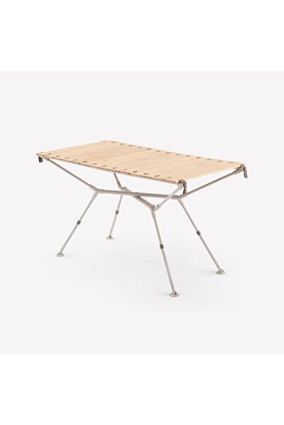 Decathlon Az Yer Kaplayan Kamp Masası - Ahşap Yüzey - 4/6 Kişilik