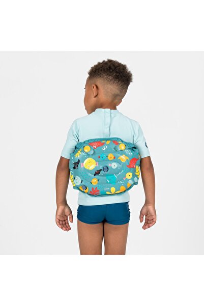 Decathlon Nabaiji Çocuk Kolluk Kemer - 15/30 Kg - Mavi - Balık Desenli - Tiswim