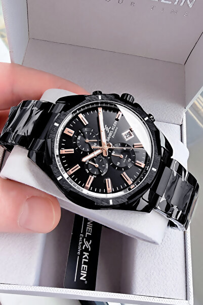 Daniel Klein Exclusive Orijinal Erkek Kol Saati 3 Atm Su Geçirmez Siyah Renk ...