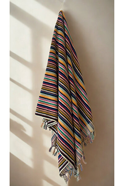 PAMUDOCIA Renkli Çizgili Buldan Havlusu/Bebek Battaniyesi