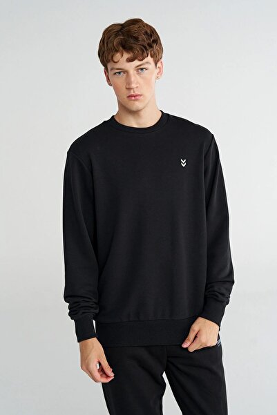 hummel Pulse Male Co Regular Sweat Crew Neck Siyah Erkek Swea tricou