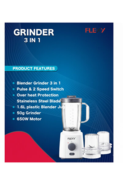 flexy Multifunctional 3-In-1 Blender Grinder And Chopper