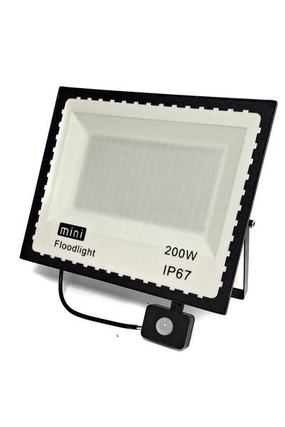 Welora Proiector LED halogen 200W, 1400lm, senzor de mișcare, impermeabil - N...