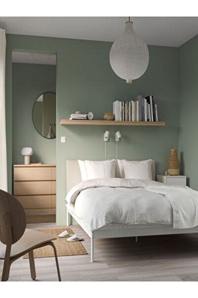 IKEA KLEPPSTAD Çift Kişilik Karyola, Beyaz-Bej, 160x200 cm