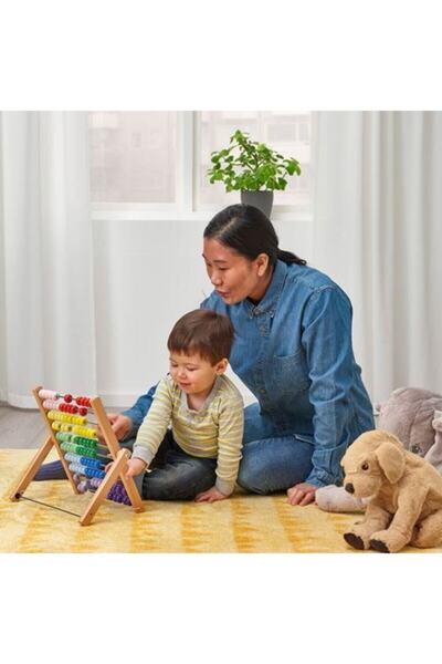 IKEA Underhalla Çok Renkli Eğitici Çocuk Abaküs 33 Cm